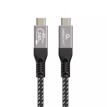 Gembird CCBP-USB4-CMCM240-0.3M Premium USB4 Type-C įkrovimo ir duomenų laidas, 40 Gbps, 240 W, 0,3 m