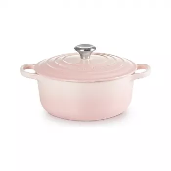 Le Creuset Signature Cast Iron Round Casserole 20 cm Shell Pink