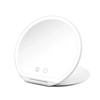 Girmi BE03 Makiažo veidrodis su LED apšvietimu, 1x/5x padidinimas, chromuota apdaila