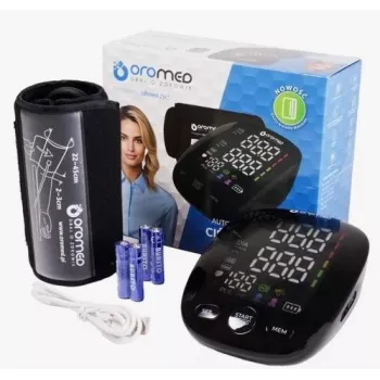 ORO-N12 SMART Viršutinės rankos kraujospūdžio matuoklis su USB, balso funkcija ir apšviestu LCD ekranu