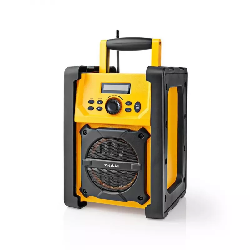 Nedis FM radijas RDFM3100YW - Nešiojamas FM radijas su Bluetooth ir AUX, IPX5, geltona
