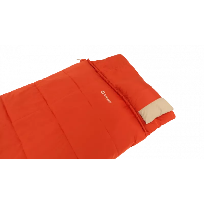 Outwell Contour Lux Red Sleeping Bag 220 x 85 cm -19 to 15 °C Right Zipper