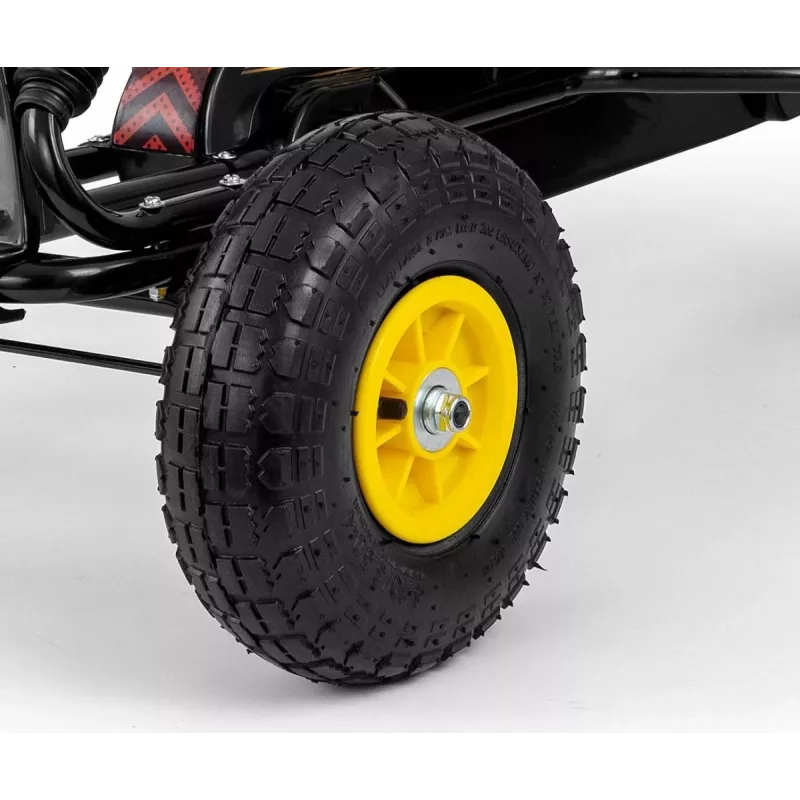 MILLY MALLY Pedalinis Go-Kart Thor Black, Plieninis rėmas, EVA putplasčio ratai, Rankinis stabdis, Pirmyn/Atgal, Vaikams nuo 3 iki 8 metų, Maks. apkrova 30 kg