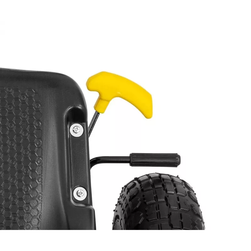 MILLY MALLY Pedalinis Go-Kart Thor Black, Plieninis rėmas, EVA putplasčio ratai, Rankinis stabdis, Pirmyn/Atgal, Vaikams nuo 3 iki 8 metų, Maks. apkrova 30 kg
