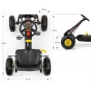 MILLY MALLY Pedalinis Go-Kart Thor Black, Plieninis rėmas, EVA putplasčio ratai, Rankinis stabdis, Pirmyn/Atgal, Vaikams nuo 3 iki 8 metų, Maks. apkrova 30 kg