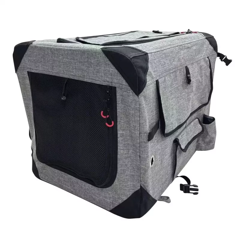 ZOLUX NOMAD M Sulankstomas audinio kelioninis gyvūnų nešiklis 70x52x52 cm Pilka/Juoda