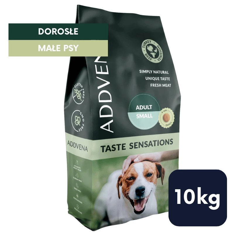 ADDVENA TASTE SENSATIONS Sausas šunų ėdalas suaugusiems mažų veislių šunims 10 kg