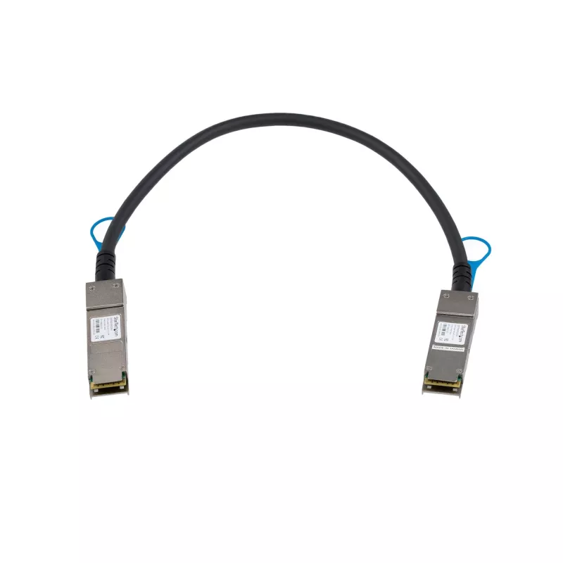 StarTech.com 0,5 m QSFP+ tiesioginio prijungimo kabelis - MSA atitiktis - 40G QSFP+ pasyvus dviejų ašių kabelis - QSFP į QSFP - juodas