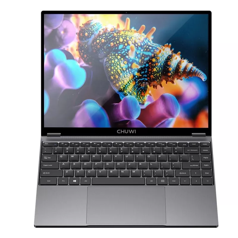 Chuwi FreeBook 2025 N150 13.5 inch 2-in-1 jutiklinis nešiojamas kompiuteris, Intel N150, 16 GB RAM, 512 GB SSD, geležies pilka
