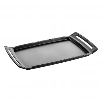 Staub Stačiakampis ketaus kepimo indas su dangčiu, juodas, tinkamas indukcijai, 38 cm