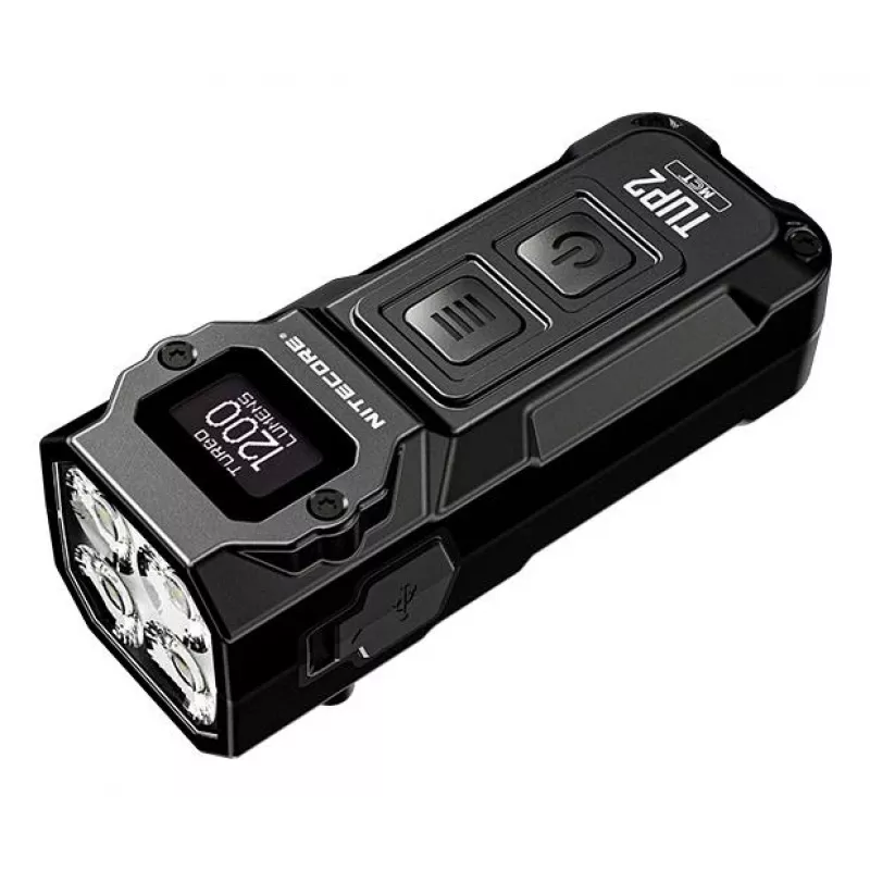 Nitecore TUP2 Raktų pakabuko žibintuvėlis Juodas 1200lm USB-C
