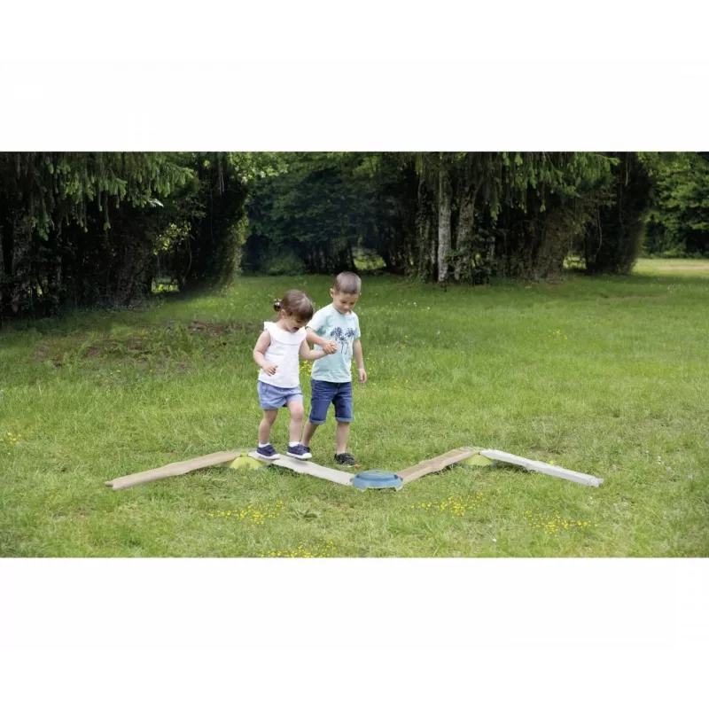 Smoby Life Balance Beam Set vaikams - 10 dalių modulinis pusiausvyros takas su laipteliais, vidaus/lauko, nuo 2 metų