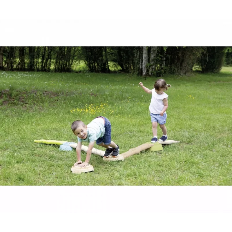 Smoby Life Balance Beam Set vaikams - 10 dalių modulinis pusiausvyros takas su laipteliais, vidaus/lauko, nuo 2 metų