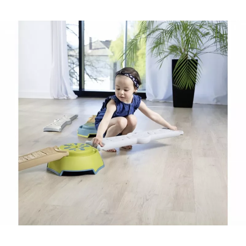 Smoby Life Balance Beam Set vaikams - 10 dalių modulinis pusiausvyros takas su laipteliais, vidaus/lauko, nuo 2 metų