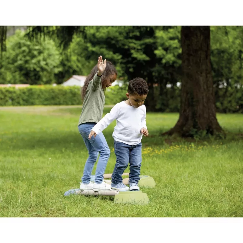 Smoby Life Balance Beam Set vaikams - 10 dalių modulinis pusiausvyros takas su laipteliais, vidaus/lauko, nuo 2 metų