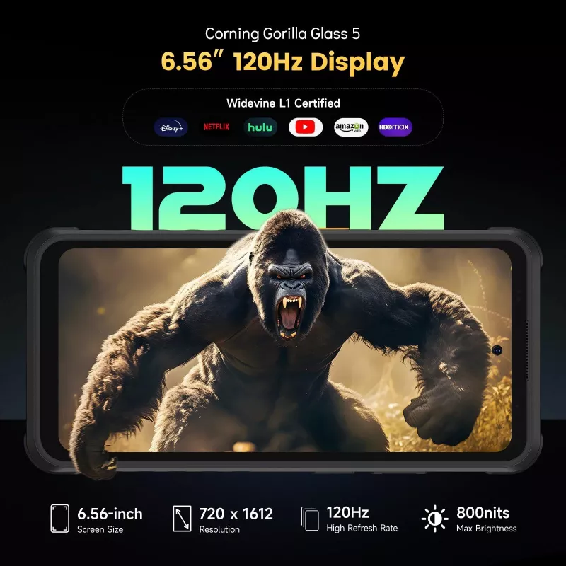 ULEFONE Armor X31 Pro 4G neardūžtantis išmanusis telefonas, 5,45 inch HD+, 8 GB RAM, 256 GB atminties, 5200 mAh, IP68/IP69K, oranžinis