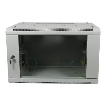 ALLNET 19 inch sieninis korpusas 9U 1 dalies gylis 600mm šviesiai pilkas plokščios pakuotės SMA serija