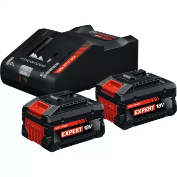 Bosch Expert Starter Set 18V, 2x ProCORE18V 8.0Ah baterijos + GAL 18V-160 C įkroviklis, juoda, AMPShare Alliance
