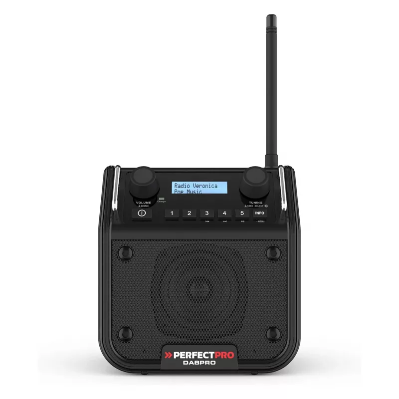 PerfectPro DABPRO statybinis radijas DAB+ FM Bluetooth IP65 juodas