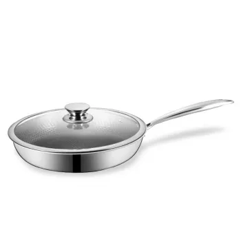 Maestro keptuvė su dangčiu 24 cm MR-1216-24, kaltas aliuminis, nelipni marmuro danga, tinka indukcinėms kaitlentėms, juoda/pilka