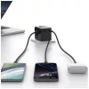 USAMS Travel Adapter 25W 4in1 US/AU/EU/UK Black CC309