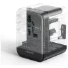USAMS Travel Adapter 25W 4in1 US/AU/EU/UK Black CC309