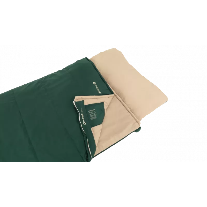 Outwell Contour Prime Green Sleeping Bag 220x85 cm -13 to 16°C Right Zipper