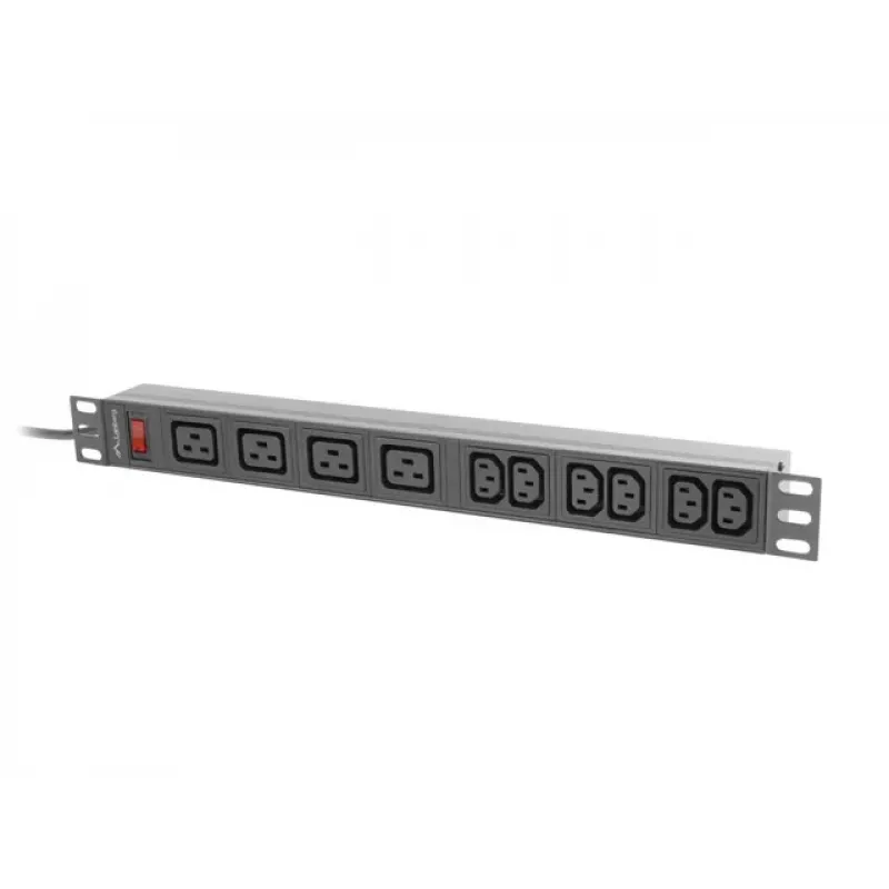 LANBERG Rack PDU 19 inch 1U 16A 2m 4x C19 6x C13 C20 Black