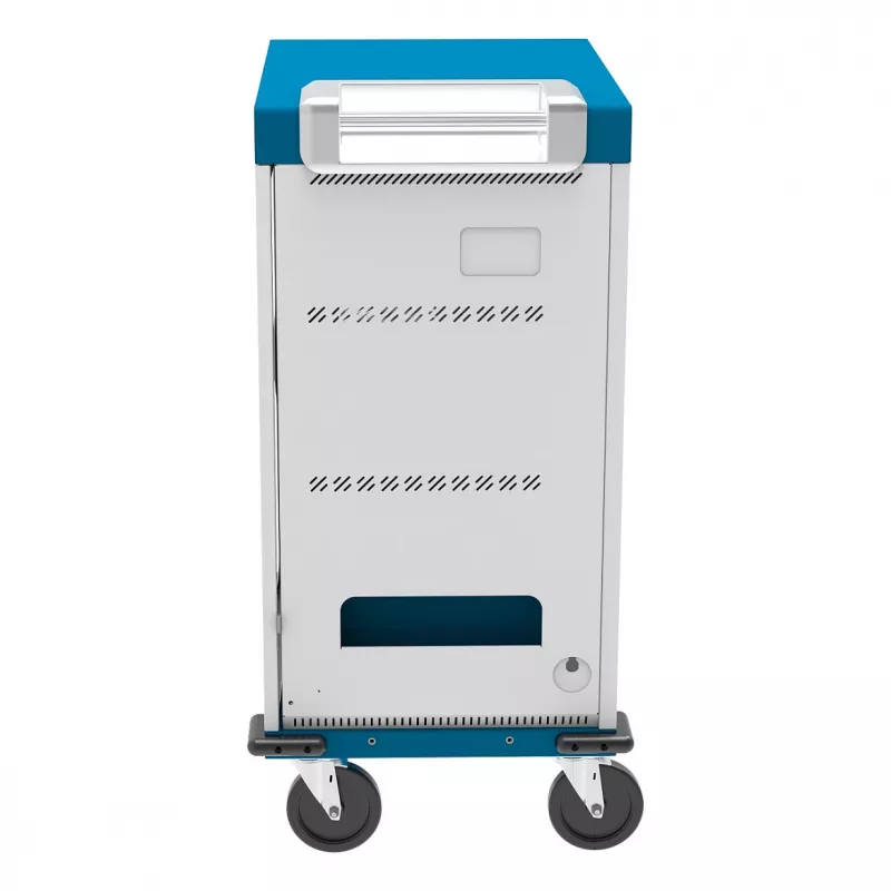 GoodConnections GEMMA T32C Planšetinio kompiuterio įkrovimo vežimėlis USB-C 18W vienam prievadui PD3.0 QC3.0 Baltas/Mėlynas