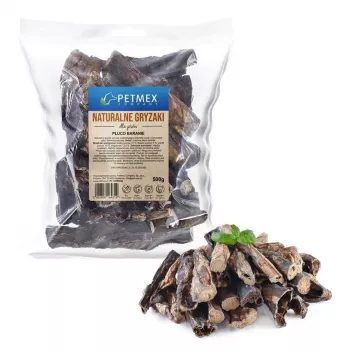 PETMEX Sheep Lung Natural Chew Dog Treat 500g