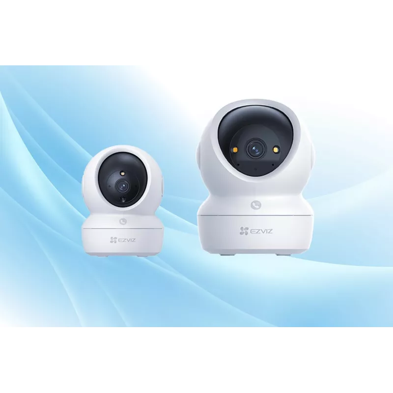 EZVIZ H6c G1 4K sferinė IP vaizdo stebėjimo kamera vidaus patalpoms, 4K UHD, 3840x2160, Wi-Fi, Ethernet, naktinis matymas, dvipusis garsas, AI aptikimas, montavimas prie lubų/sienos/ant stalo