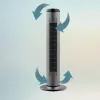 Cecotec EnergySilence 8190 Skyline Ionic bokštinis ventiliatorius, stovimas ventiliatorius, 60 W, 29 cm, 3 greičiai, svyravimas, laikmatis, nuotolinio valdymo pultas, pilka