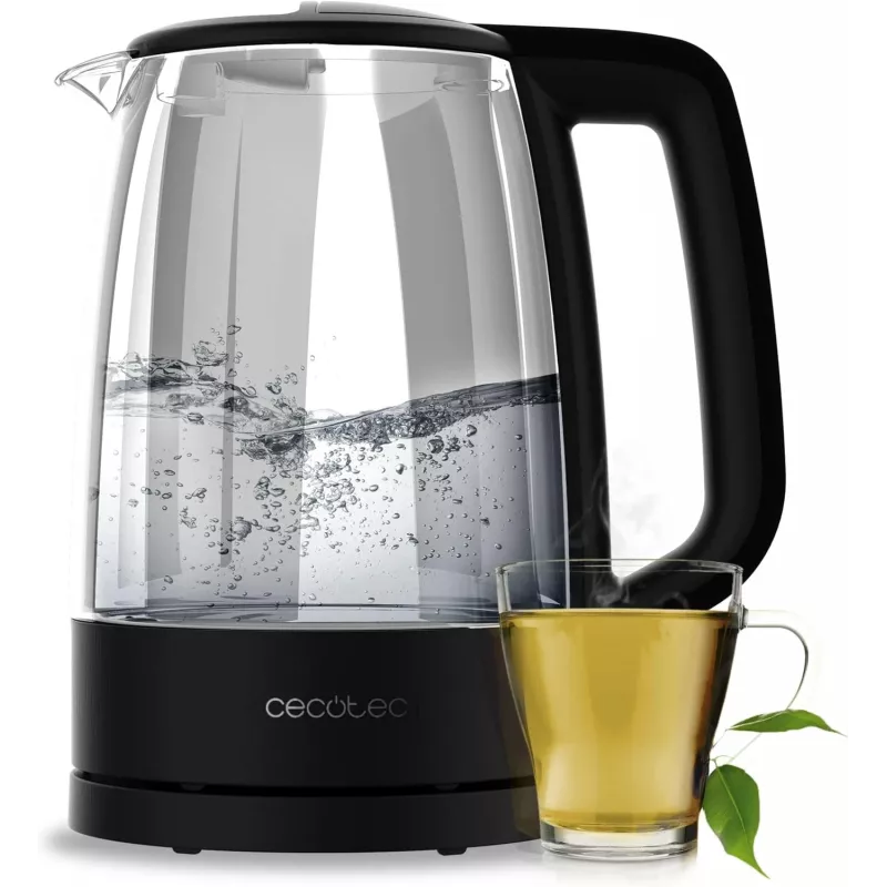 Cecotec ThermoSense 320 Clear elektrinis virdulys 2200 W 1,7 L stiklas juoda/skaidrus