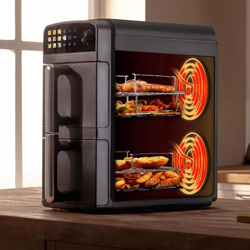 Cecotec Double Hot Air Fryer Cecofry DuoLevel 10000, 2400 W, 10 L, Black
