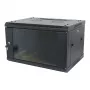 ALLNET 19 colių sieninis korpusas 18U 1-dalis gylis 450mm juodas SMA serijos plokščias paketas