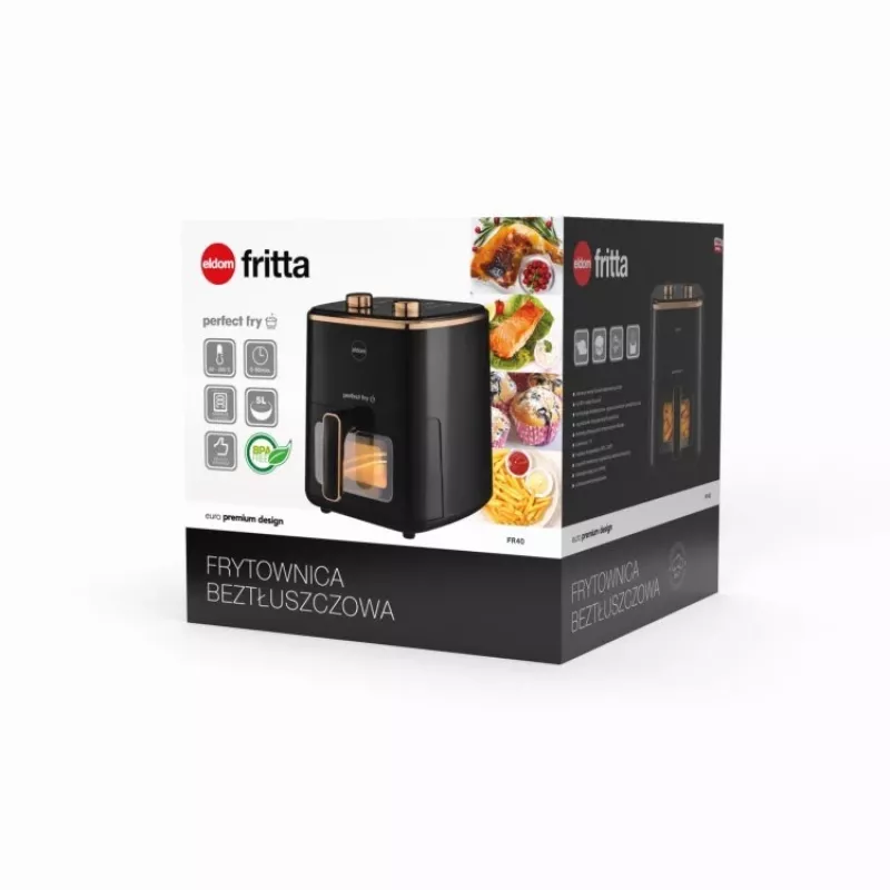 ELDOM FR45 FRITELO 1500 W bekepė gruzdintuvė, juoda