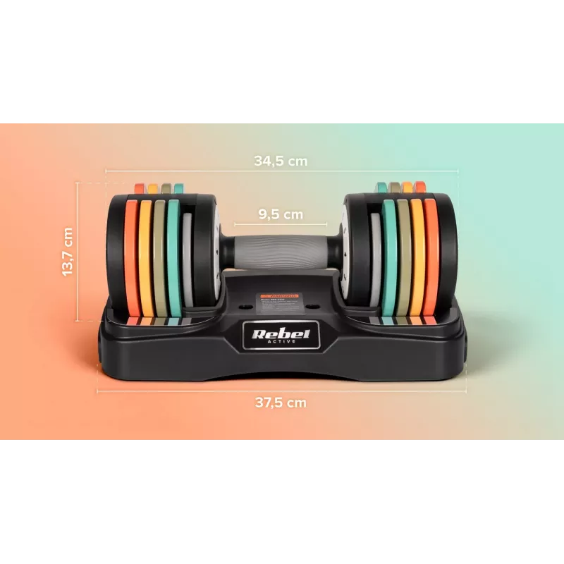 REBEL ACTIVE Automatiniai ketaus hanteliai 2x10kg RBA2335