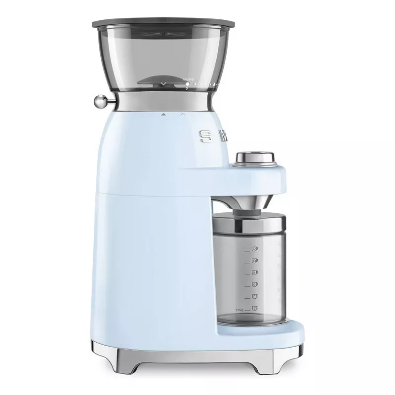 Smeg CGF03PBEU Kavos Malūnėlis, 15 Malimo Nustatymų, 240 g Pupelių Talpa, 150 W, Pastelinė Mėlyna