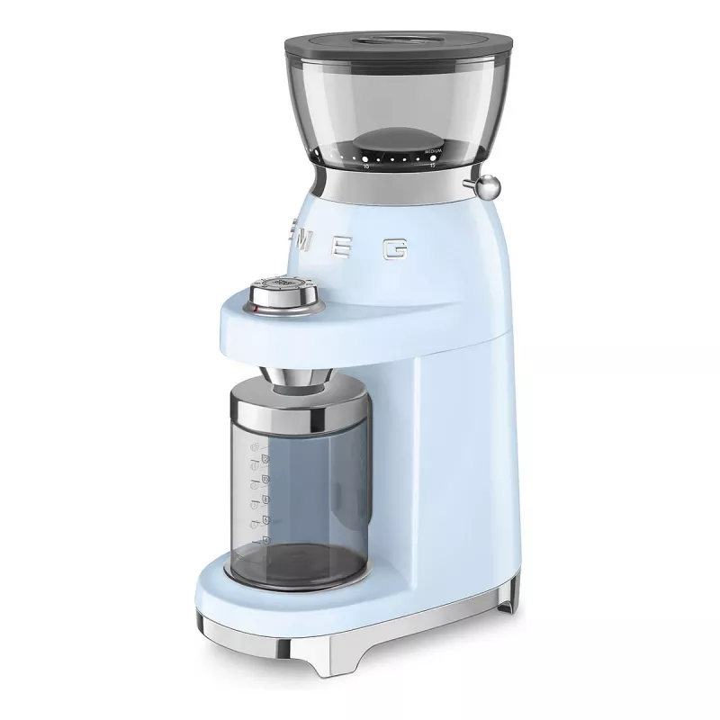 Smeg CGF03PBEU Kavos Malūnėlis, 15 Malimo Nustatymų, 240 g Pupelių Talpa, 150 W, Pastelinė Mėlyna
