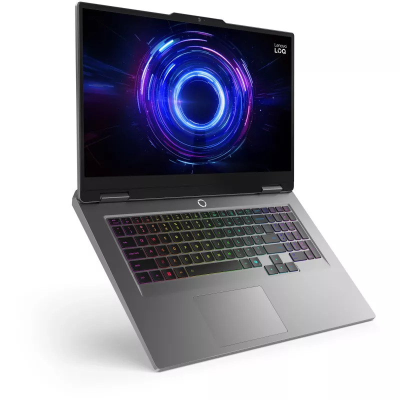 Nešiojamas žaidimų kompiuteris Lenovo LOQ 17IRX10 83JH - 17,3 colio FHD IPS 144Hz, Intel Core i5-13450HX, 24GB DDR5 RAM, 1TB NVMe SSD, NVIDIA GeForce RTX 5050 6GB, Windows 11 Home, Storm Grey