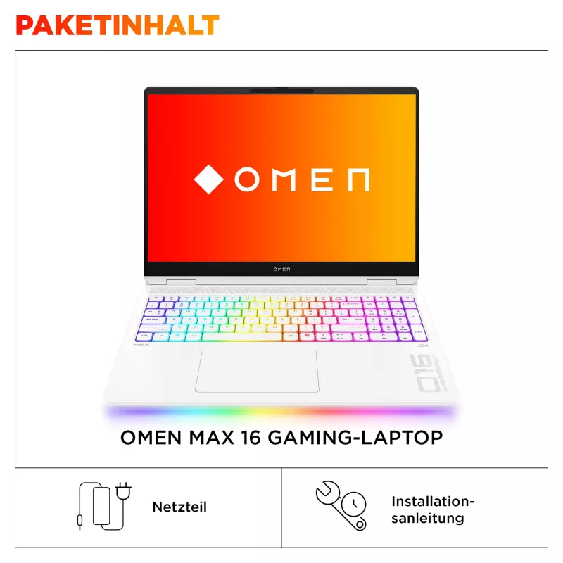 HP OMEN Max 16-ah0195ng žaidimų nešiojamasis kompiuteris 16 colių QHD 240Hz Intel Core Ultra 9 275HX 32GB RAM 1TB SSD RTX 5080 Windows 11 Home Shadow Black