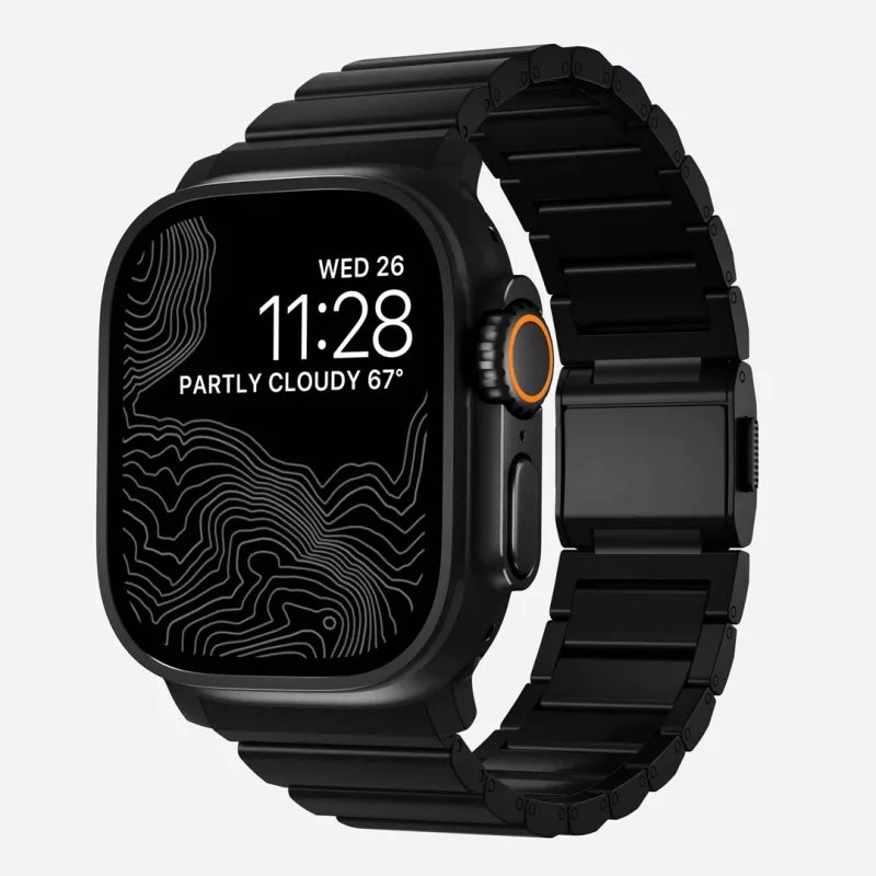 NOMAD Titanium Band, skirtas Apple Watch 46/49 mm, sidabrinis