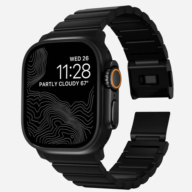 NOMAD Titanium Band, skirtas Apple Watch 46/49 mm, sidabrinis
