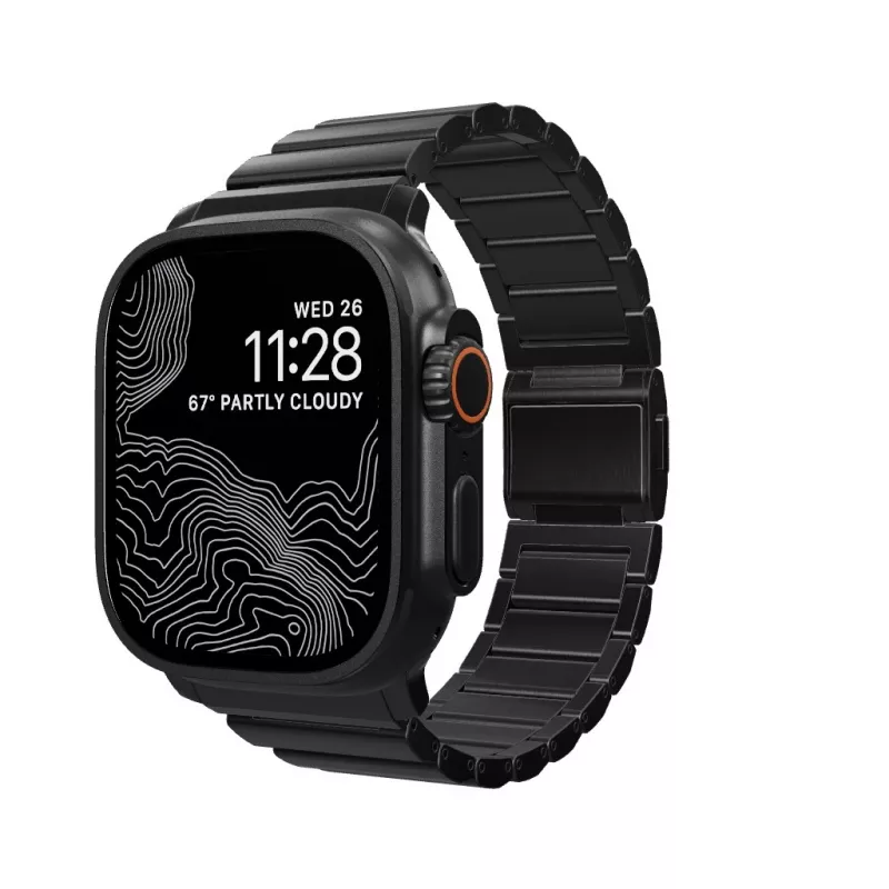 NOMAD Titanium Band, skirtas Apple Watch 46/49 mm, sidabrinis