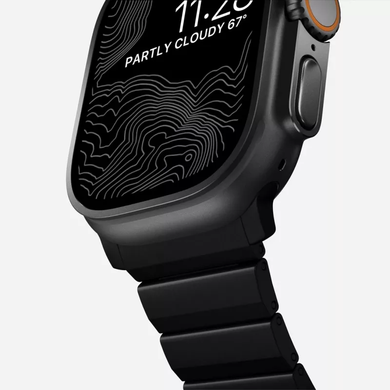 NOMAD Titanium Band, skirtas Apple Watch 46/49 mm, sidabrinis