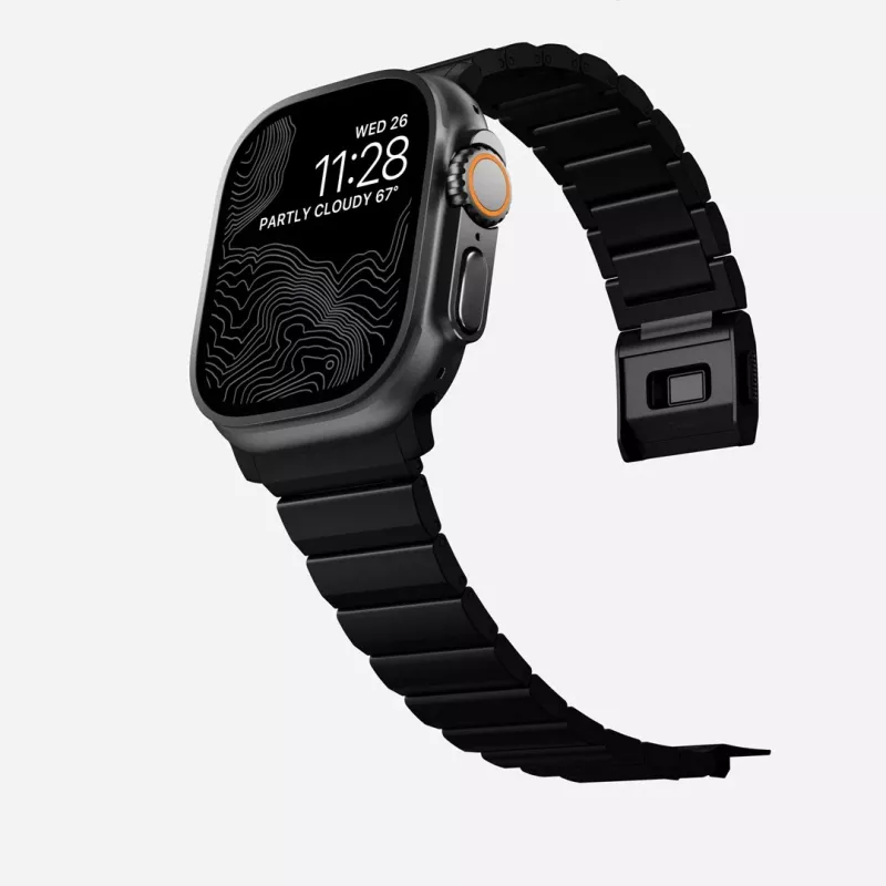 NOMAD Titanium Band, skirtas Apple Watch 46/49 mm, sidabrinis