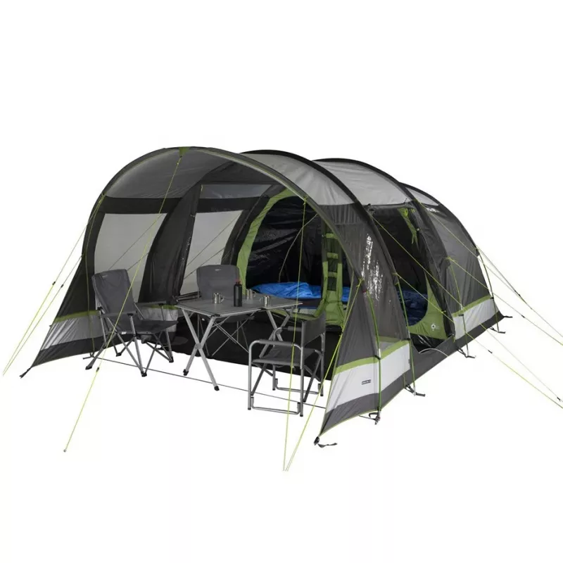 High Peak Garda 5.0 4-Asmenų Tunelinė Palapinė Žalia/Šviesiai Pilka