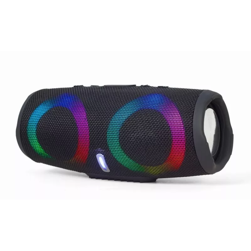 Gembird SPK-BT-LED-02 nešiojamas Bluetooth vakarėlių garsiakalbis, 10W, juodas