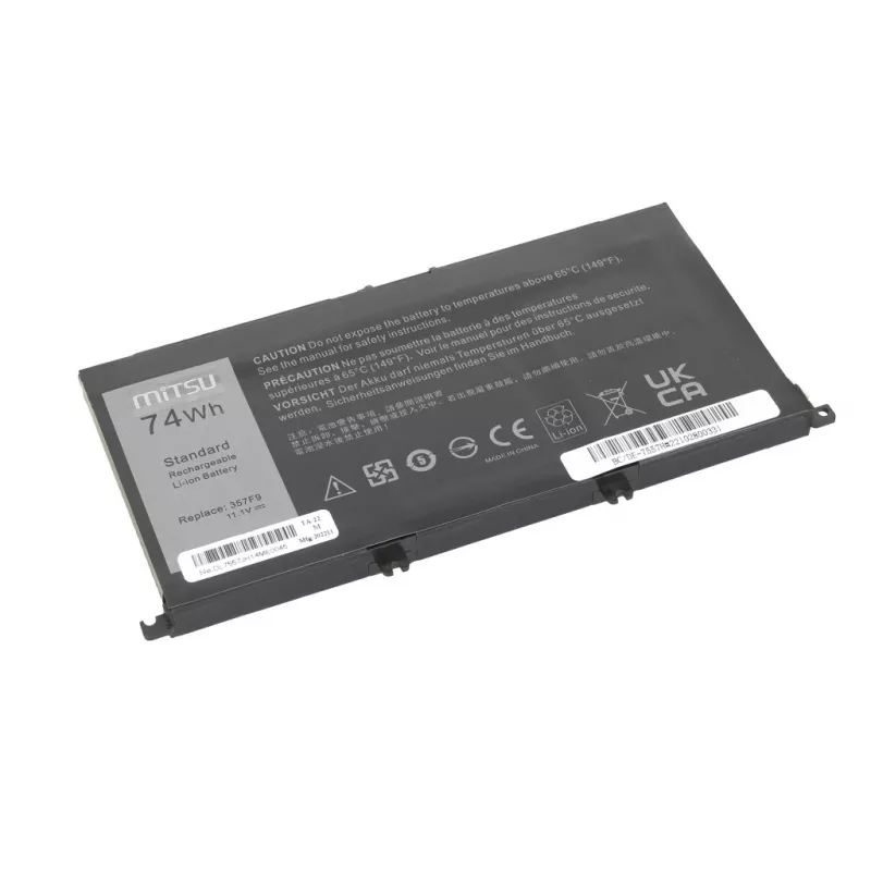 MITSU Battery Dell Inspiron 357F9 5577 7557 6600mAh 14.8V Li-ion