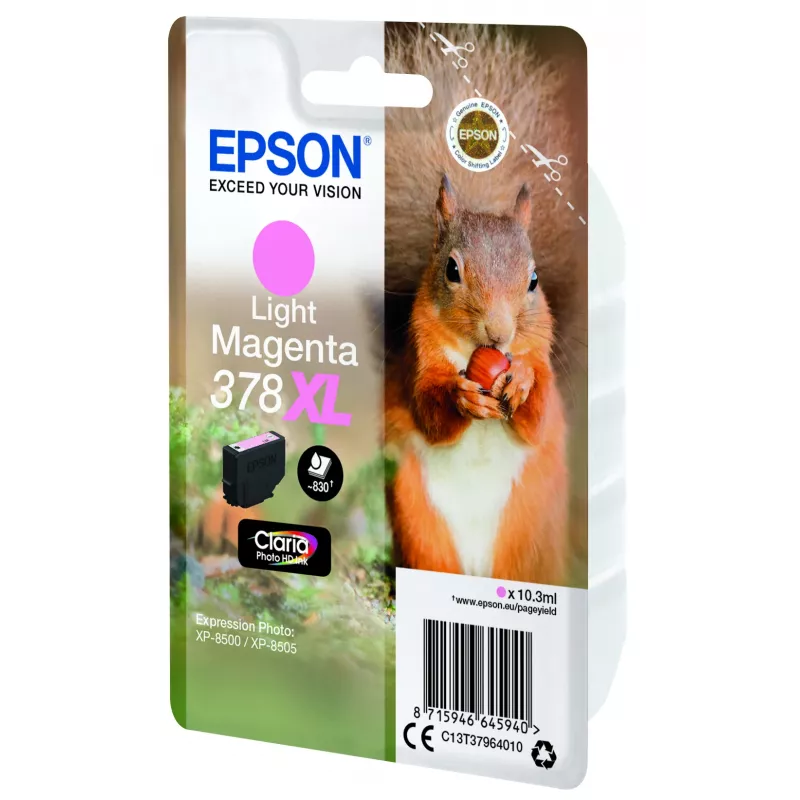 Epson 378XL šviesiai purpurinis rašalo kasetė - 10,3 ml - XL - Originali - Claria Photo HD
